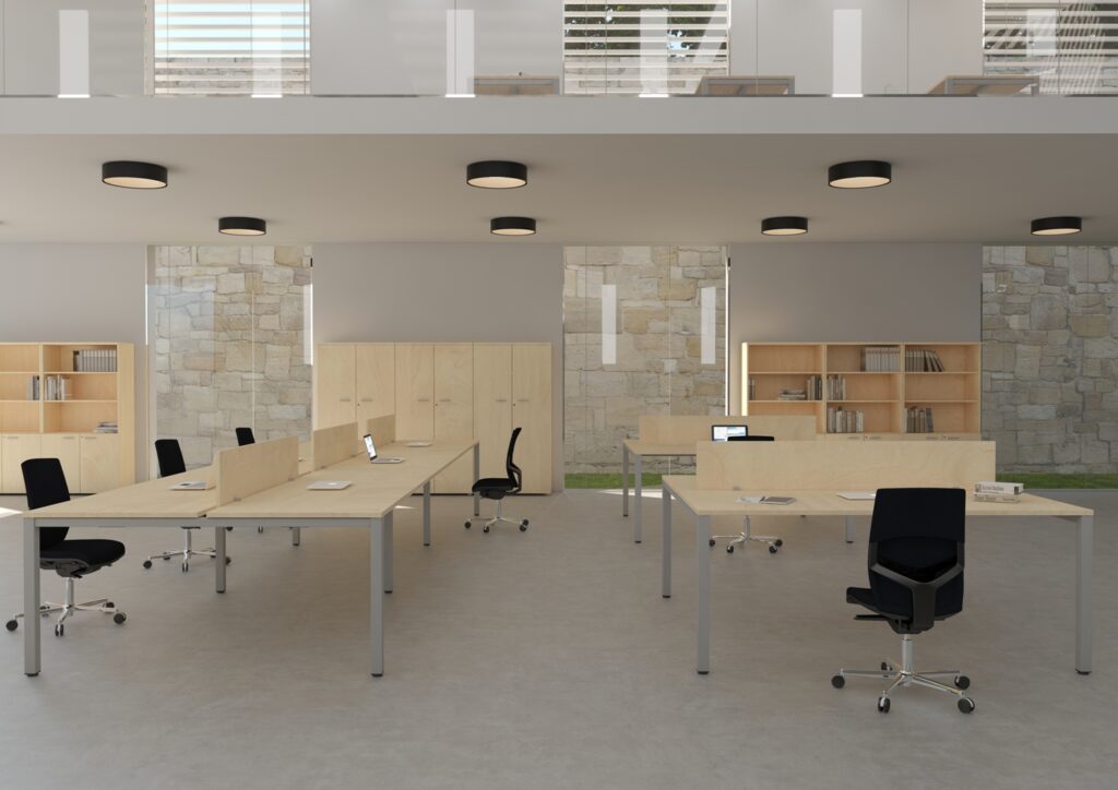 Mesa operativa NEMO de MUBBAR para oficinas profesionales y espacios de trabajo modulares