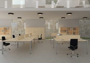 Mesa operativa NEMO de MUBBAR para oficinas profesionales y espacios de trabajo modulares