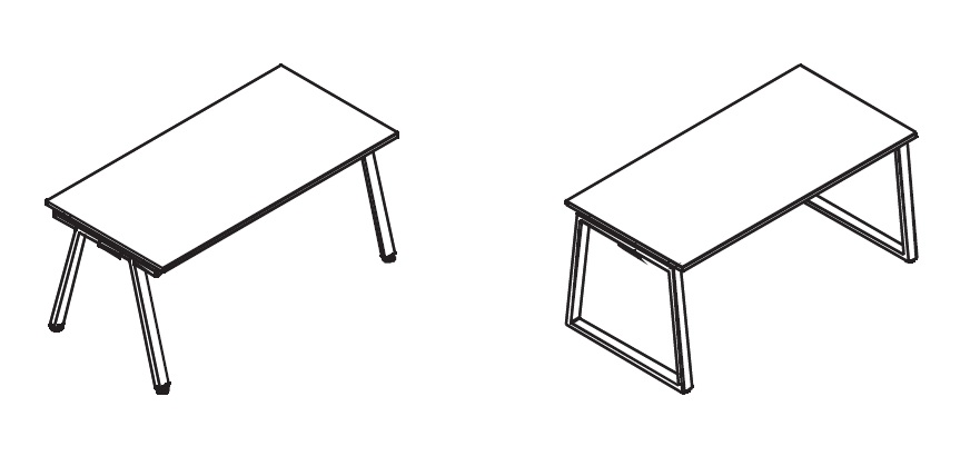 ALFA-OMEGA mesas de oficina rectas