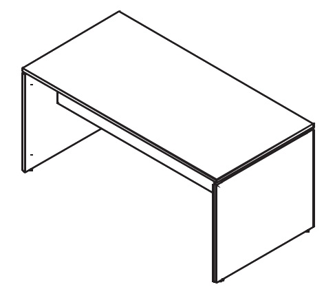 Table rectangulaire de bureau Collection QUO