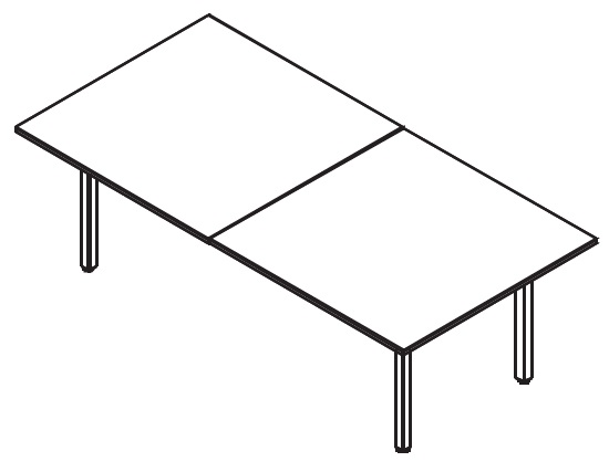 Mesa de reuniones rectangular para oficina colecci&oacute;n NEMO