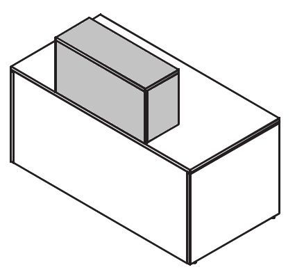 Altillo para mostrador recto QUO (adaptable a cualquier mesa del cat&aacute;logo)