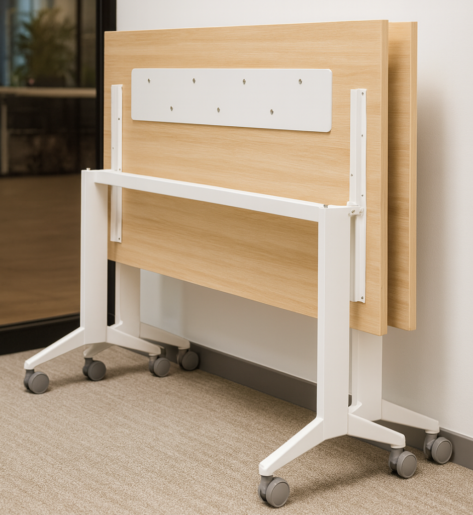 Clap office table with folding top