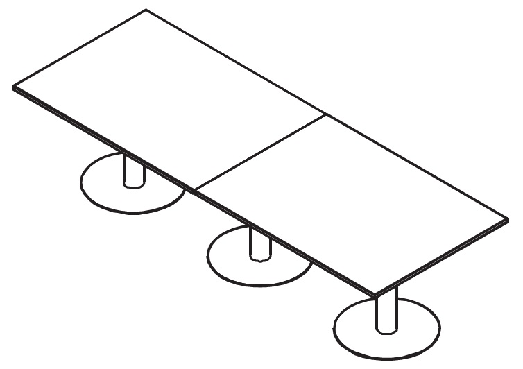 Mesa para Sala de reuniones recta con pie columna