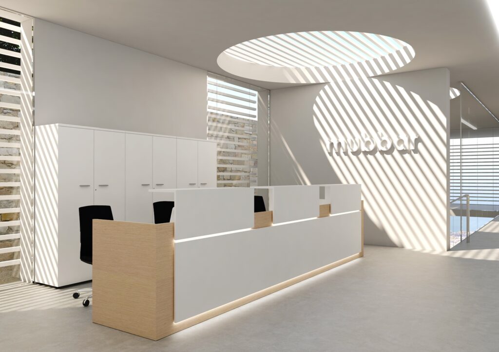 Linear counter for office reception