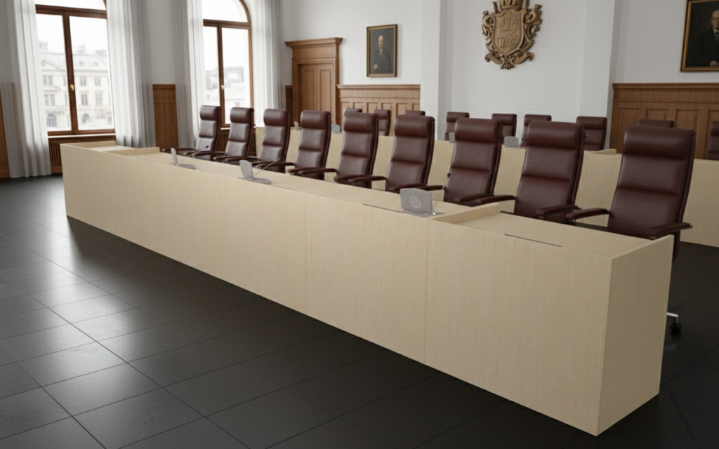 Tavolo presidenziale nel municipio