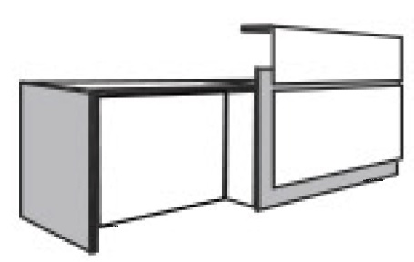 Banco con banco di assistenza personalizzata frontale